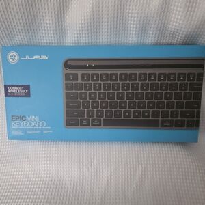 JLab Epic Mini Wireless Keyboard, Black, 108 Keys, Bluetooth - Grade A